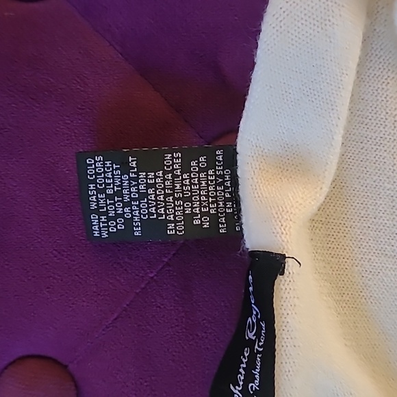 Stephanie Rogers Cream Sweater Adult M - Picture 7 of 7